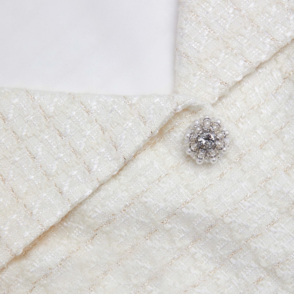 Self-Portrait Cream Boucle Top - Picture 6 of 10
